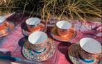 Thai Benjarong Set of 6 Cups and Saucers for Tea and Coffee, Antiek en Kunst, Ophalen of Verzenden