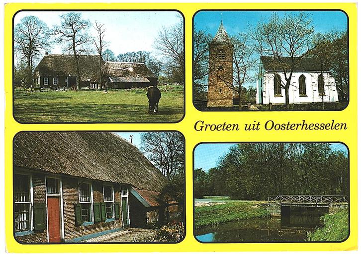 909258 Oosterhesselen 89 Drenthe _Gelopen met mooie zegel, Verzamelen, Ansichtkaarten | Nederland, Gelopen, Drenthe, 1980 tot heden