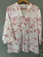 Witte blouse met roze borduursel - zo goed als nieuw!, Ophalen of Verzenden, Zo goed als nieuw, Wit