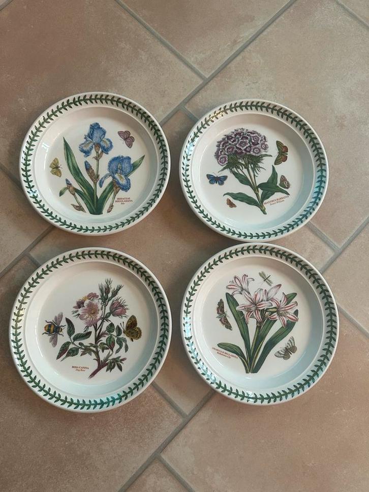 Set van 4 Portmeirion Botanic Garden Borden, Antiek en Kunst, Antiek | Servies los, Ophalen of Verzenden