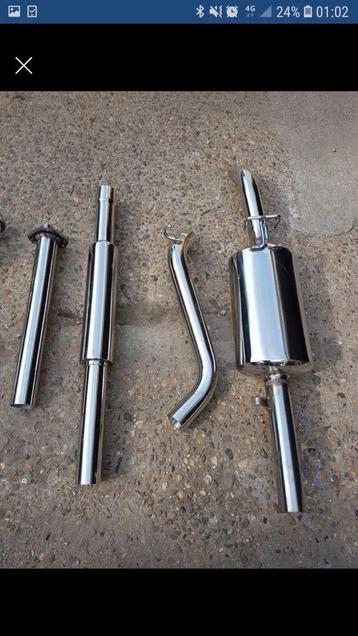 complete uitlaat lijn golf 2 RVS 60mm 16v 8v gti g60 vr6 beschikbaar voor biedingen