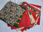 80  kerststof patchwork lapjes, Hobby en Vrije tijd, Overige kleuren, Nieuw, Ophalen of Verzenden, 30 tot 120 cm