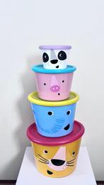 Vrolijke stapelbare opbergemmertjes met deksels, Ophalen of Verzenden, Nieuw, Overige typen