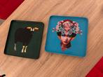 Set van 2 decoratieve dienbladen metaal, Ophalen, Gebruikt, Vierkant, Metaal