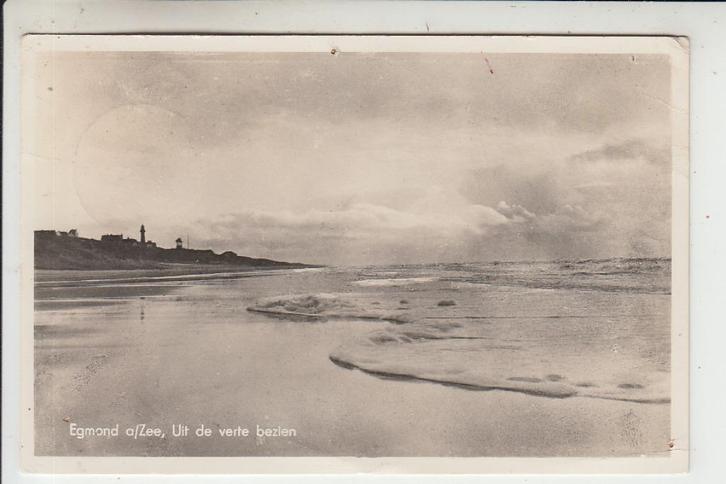 Egmond aan Zee, Uit de Verte bezien, Verzamelen, Ansichtkaarten | Nederland, Gelopen, Noord-Holland, 1940 tot 1960, Ophalen of Verzenden