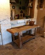 Decoratieve oude werkbank met onderblad  oude sidetable, Ophalen