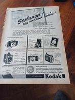 Advertentie van Kodak camera s 1954, Ophalen of Verzenden, 1940 tot 1960, Fototoestel