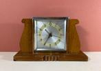 Frans art deco klokje in houten staander, Antiek en Kunst, Antiek | Klokken, Ophalen of Verzenden