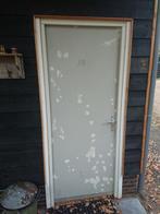 Zeer vochtbestendige Eucalyptus deurpaneel buitendeur, Doe-het-zelf en Verbouw, Deuren en Horren, Ophalen, Gebruikt, 80 tot 100 cm