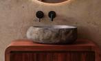 Unieke Wastafel - Natuursteen Look, Huis en Inrichting, Gebruikt, Minder dan 100 cm, Wasbak of Wastafel, 25 tot 50 cm