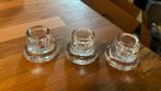 Bolsius kaarsenhouder glas 3 stuks, Overige materialen, Nieuw, Ophalen of Verzenden, Kandelaar