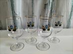 4 Bavaria bierglazen op voet, Ophalen of Verzenden, Zo goed als nieuw, Glas of Glazen, Bavaria