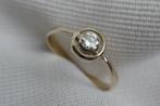 Kleine gouden ring met grote diamant, Antiek en Kunst, Antiek | Goud en Zilver, Verzenden, Goud