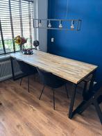 Eettafel met bankje, Huis en Inrichting, Tafels | Eettafels, Ophalen, 50 tot 100 cm, Zo goed als nieuw, Vijf personen of meer