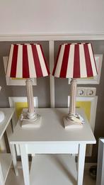 Twee tafellampen schemerlampen  op houten poot, Slaapkamer lampen, Hout, Ophalen of Verzenden, Zo goed als nieuw
