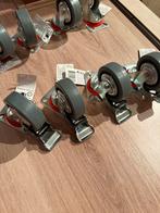 4 zwenkwielen  met rem en 4 zonder rem, Doe-het-zelf en Verbouw, Zwenkwielen, Ophalen, Nieuw