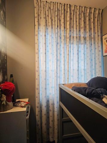 Gordijnen kinderkamer lang ster grijs beschikbaar voor biedingen