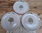 Vintage Franse gres borden, fruitbomen, potterie Renault, Ophalen of Verzenden