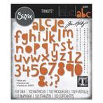 Tim Holtz Sizzix Thinlits Alphanumeric CutOut Lower #663074, Hobby en Vrije tijd, Scrapbooking, Verzenden, Nieuw, Frame of Mal