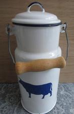 nieuw wit emaille melkemmertje met koe, Antiek en Kunst, Antiek | Emaille, Ophalen of Verzenden