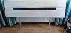 Hoofdbord wit / antraciet, Ophalen, Hoogslaper, Tweepersoons, 140 cm