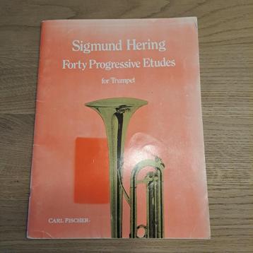 Sigmund Hering muziekboek met etudes voor trompet beschikbaar voor biedingen