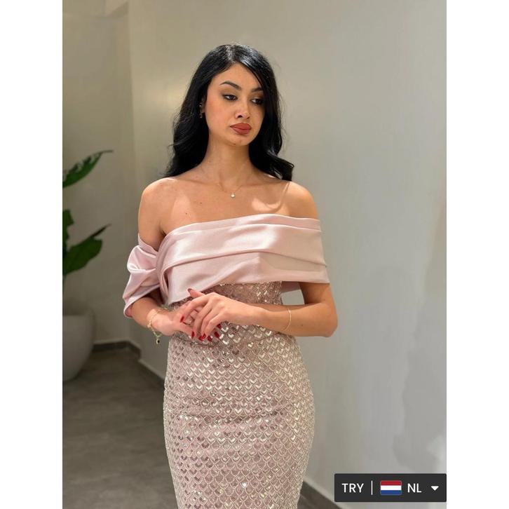 Elegante Avondjurk - فساتين سهره, Kleding | Dames, Jurken, Nieuw, Maat 38/40 (M), Roze, Knielengte, Ophalen of Verzenden