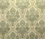 9894 barok vintage oud behang in ijsblauw en goud swiet, Ophalen of Verzenden, 50 tot 75 m², Wit