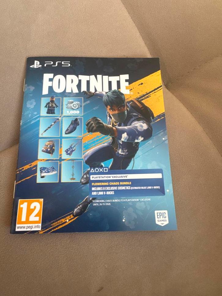Fortnite Flowering Chaos Bundle - PS5, Spelcomputers en Games, Games | Sony PlayStation Vita, Nieuw, Avontuur en Actie, 1 speler