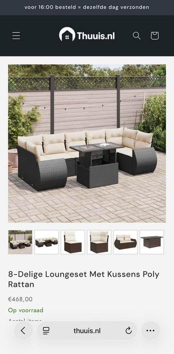 Thuuis. NL Tuinset / Loungeset 8 delig beschikbaar voor biedingen