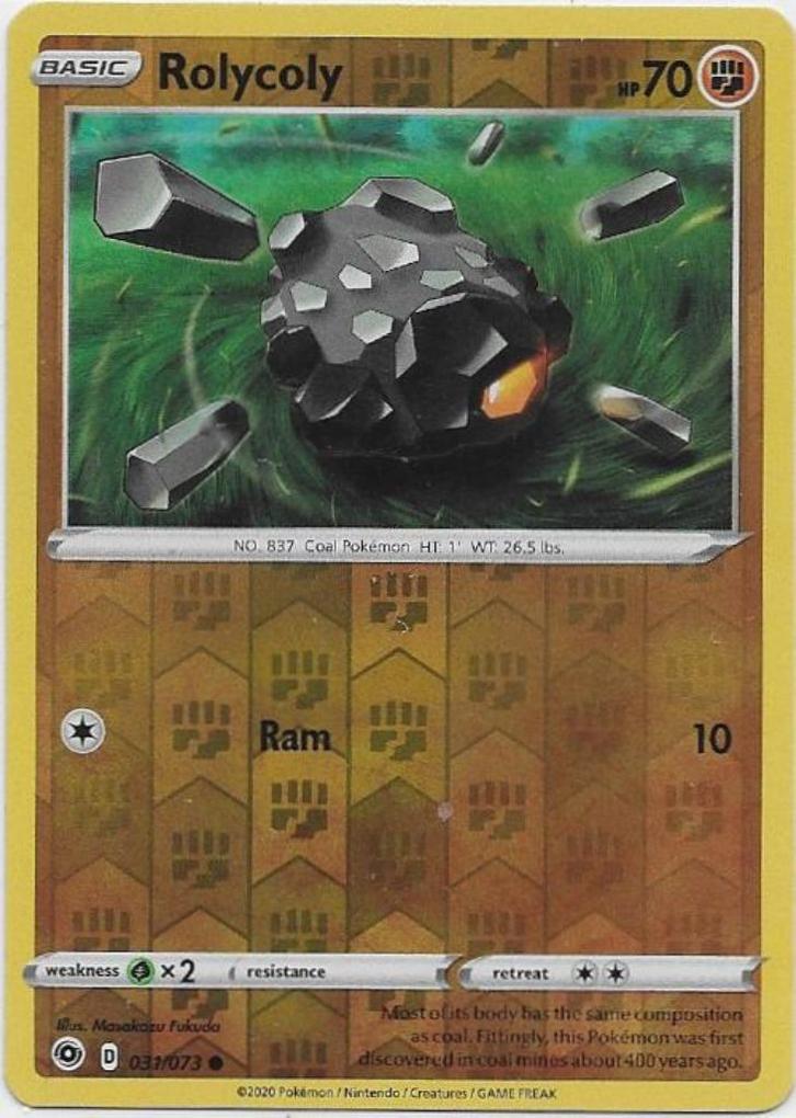 Champions Path,  Rolycoly [reverse] 31/73, Hobby en Vrije tijd, Verzamelkaartspellen | Pokémon, Nieuw, Losse kaart, Verzenden