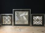 Zilverprints optische kunst, Huis en Inrichting, Woonaccessoires | Lijsten, Ophalen of Verzenden, Zo goed als nieuw, Metaal of Aluminium