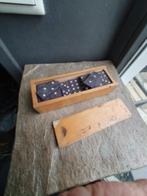 Mooi antiek domino spel, compleet 28 stenen, in houten doos, Antiek en Kunst, Ophalen of Verzenden