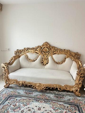 Bank goud Perzische bank beige gouden bankstel beschikbaar voor biedingen