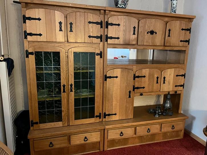 Grote Blank eiken kast, Huis en Inrichting, Kasten | Buffetkasten, Gebruikt, 150 tot 200 cm, 200 cm of meer, 50 tot 75 cm, Met lade(s)