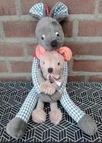 2 oude muisjes 37cm + 22cm vintage      nr9, Ophalen, Zo goed als nieuw, Overige typen