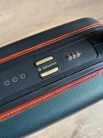 Samsonite beautycase groen met leer z.g.a.n., Ophalen of Verzenden, Zo goed als nieuw, Met slot, Hardcase