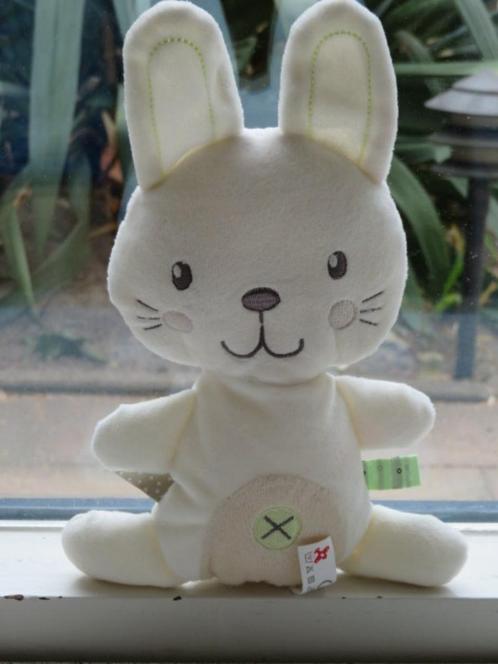 Wit velours konijn konijntje merk Nicotoy meet ca 24 cm, Kinderen en Baby's, Speelgoed | Knuffels en Pluche, Zo goed als nieuw