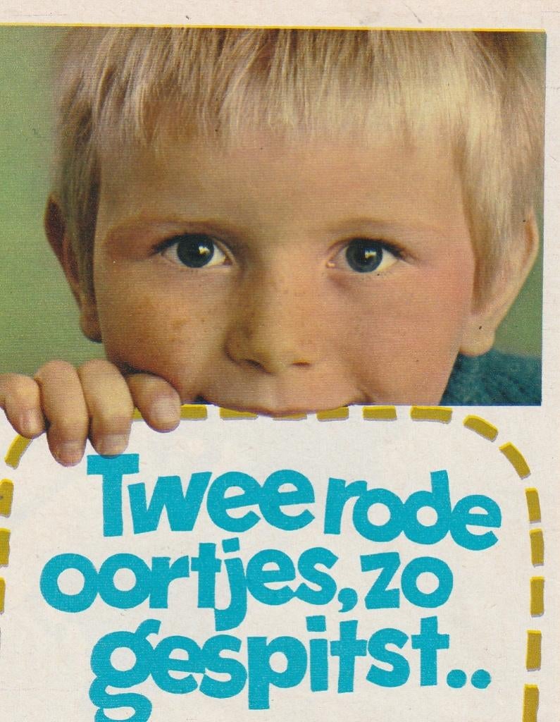 Retro reclame 1969 Bobo tijdschrift jongetje oortjes, Verzenden, Overige typen