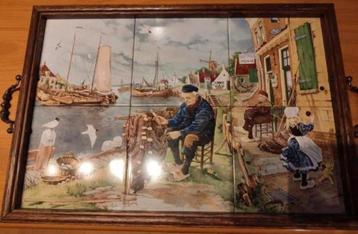 Tegeltableau schilderij Oud Hollands keramiek Jan V Hunnik  beschikbaar voor biedingen