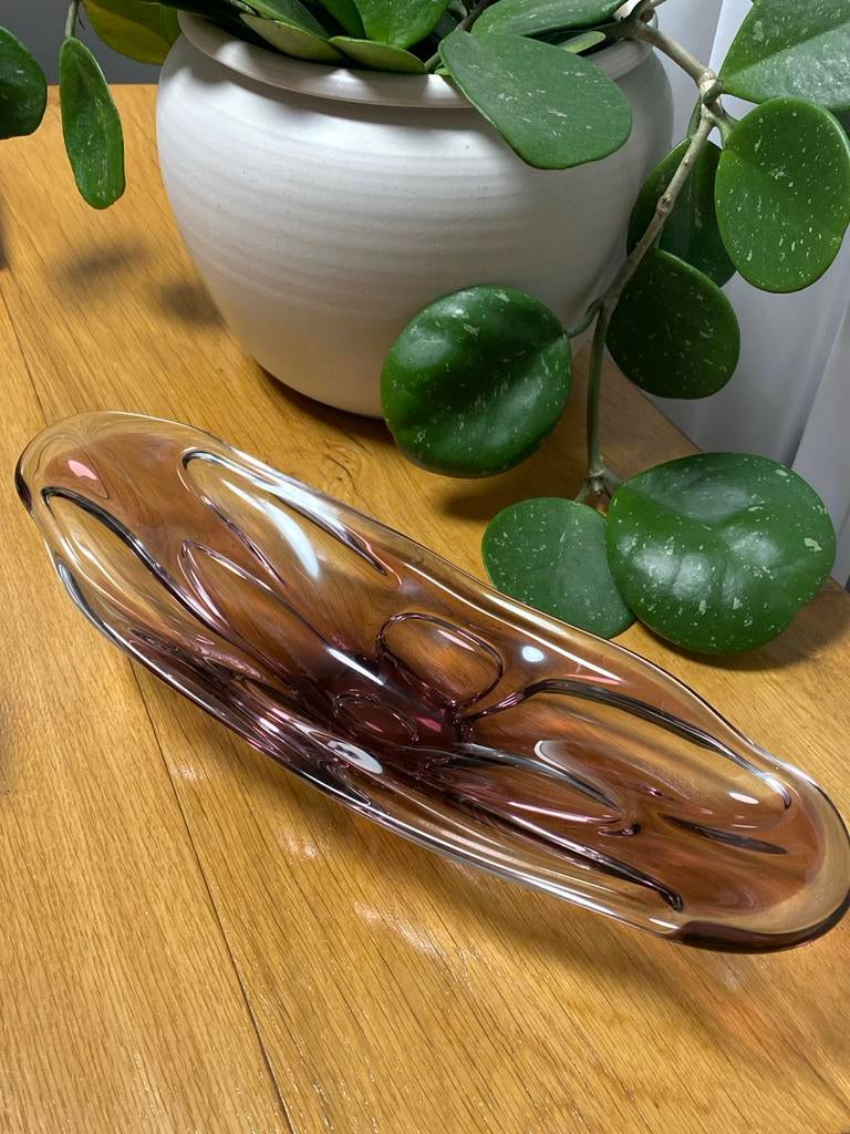Vintage glazen schaal (BAYEL FRANCE), Antiek en Kunst, Antiek | Schalen, Ophalen of Verzenden