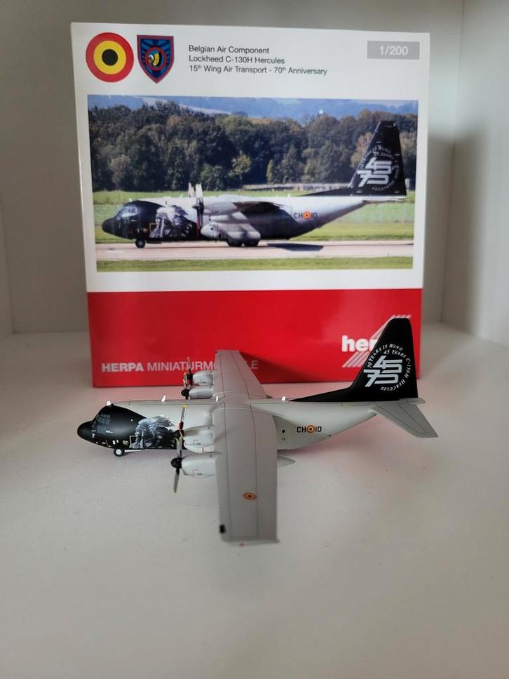 Herpa Wings Belgian Air Component C-130H Hercules 1/200, Hobby en Vrije tijd, Modelbouw | Vliegtuigen en Helikopters, Nieuw, Vliegtuig