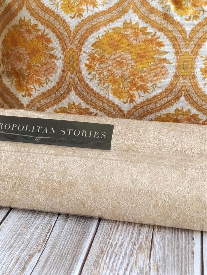 Living Walls stoer design behang, subtiel goud, 2 rollen, Huis en Inrichting, Stoffering | Behang, Beige, 10 tot 25 m², Ophalen of Verzenden