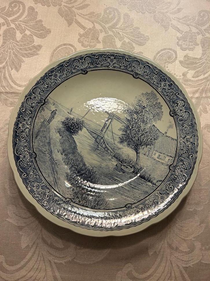 Delfts Blauw wandbord, Boch, Antiek en Kunst, Antiek | Wandborden en Tegels, Ophalen