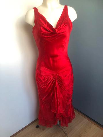 Yves Calin zijde rode gala avondjurk 3 beschikbaar voor biedingen