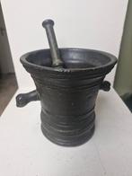 Antieke 16e eeuwse bronzen vijzel met patina, Antiek en Kunst, Antiek | Koper en Brons, Ophalen of Verzenden