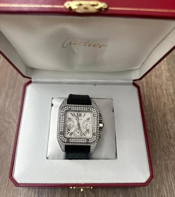 Cartier Santos 100 Diamond beschikbaar voor biedingen