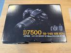 Nikon D7500 + AF-S DX NIKKOR 18-140 mm VR, Audio, Tv en Foto, Fotocamera's Digitaal, Ophalen of Verzenden, Gebruikt, Nikon