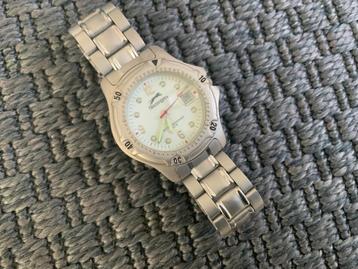 Mooi 90's Slazenger Heren Horloge met Metalen Band + Datum beschikbaar voor biedingen