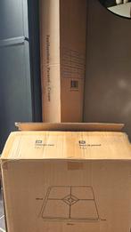 Nieuwe Kantelbare Parasol en Voet, 3 meter, crème., Tuin en Terras, Ophalen, Nieuw, 2 tot 3 meter, Zweefparasol